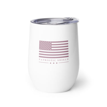 Wine tumbler for confident women who love faith, family, and freedom
